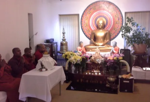 New year blessing ceremony at Jethavana Buddhist Vihara in West midland