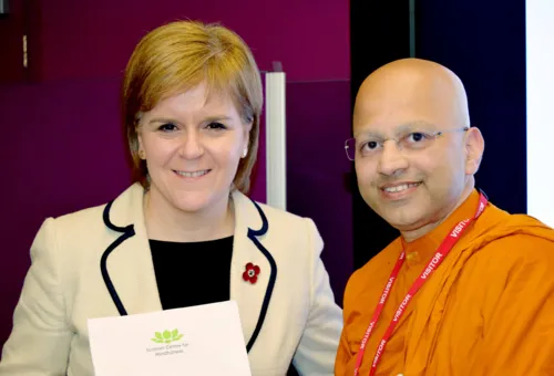 Book on Mindfulness Presented to Scotland's First Minister