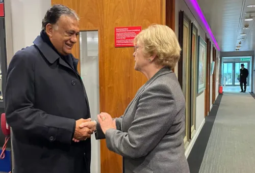 High Commissioner-designate Rohitha Bogollagama arrives in London