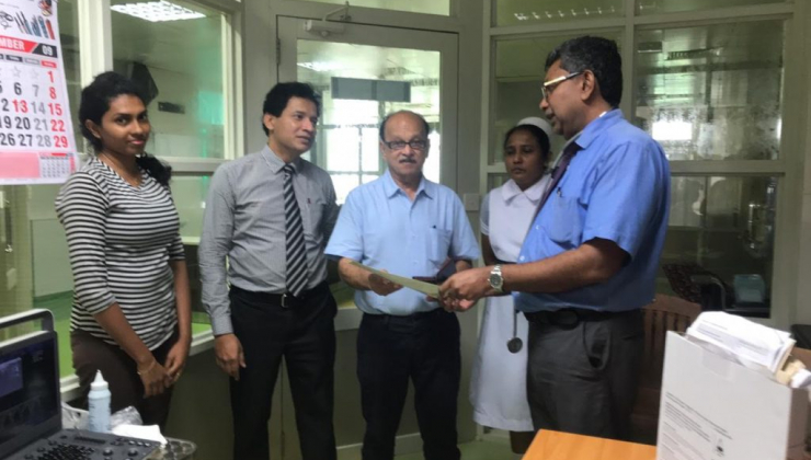 Sri Lanka Leukaemia Foundation (UK) gifts a portable Sonascope worth £11,400 to Maharagama Apeksha National Cancer Hospital