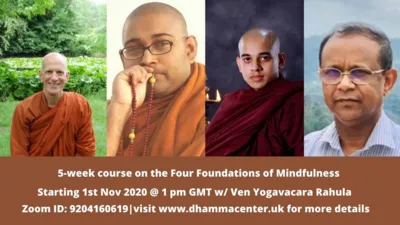 The Four Foundations on Mindfulness - 5 weeks Course