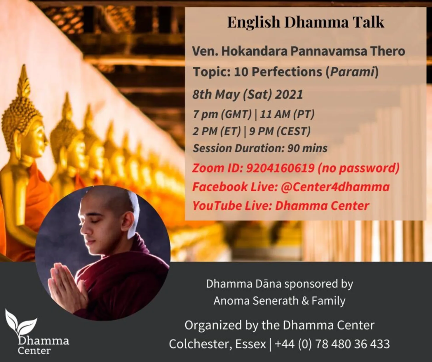 Perfections (Parami) - English Dhamma Talk by Ven. Hokandara Pannavamsa Thero