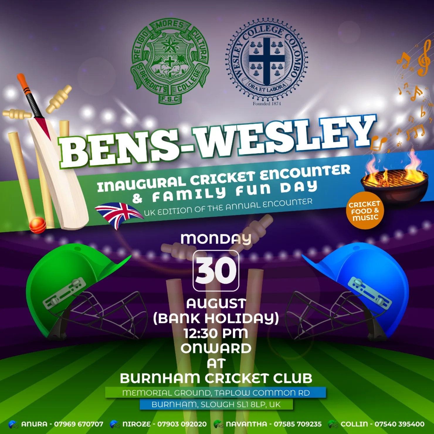 Bens - Wesley Inaugural Cricket Encounter and Family Fun Day 2021