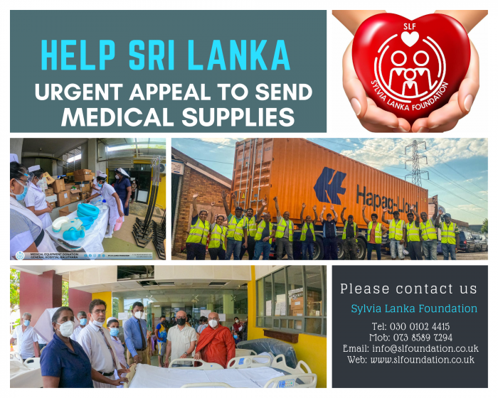Fundraising by Sylvia Lanka Foundation for Dispatch of Medical Aid