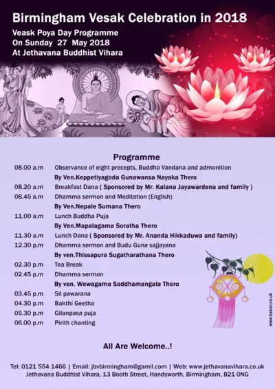 Birmingham Vesak Celebration 2018