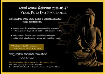 Vesak Poya Day Programme at Kingsbury Temple