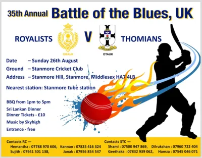 35th Annual Battle of the Blues, UK