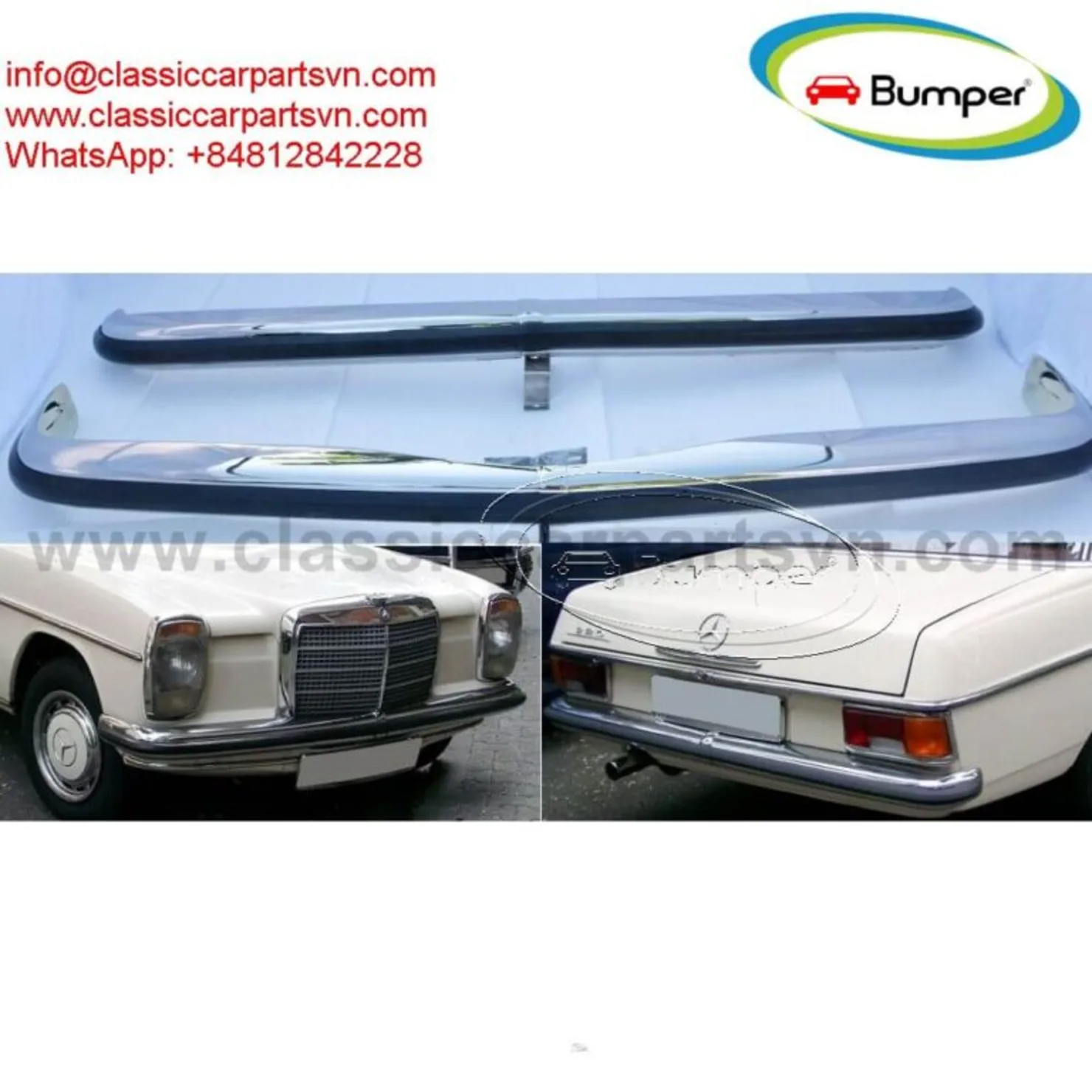 Mercedes W114 W115 Sedan S1 (1968-1976) New Bumper Set