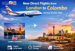 British Airways Launches Direct Flights from London to Colombo...