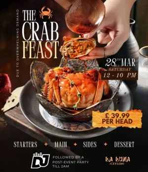 The Crab Feast at La Luna Ceylon