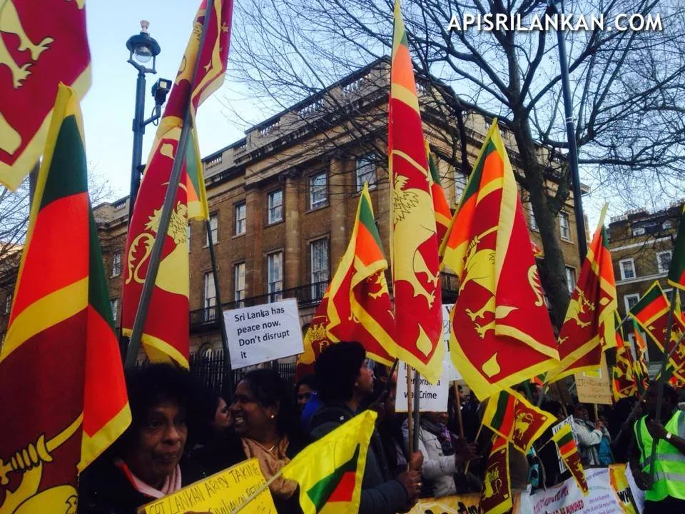 Sri Lankans protest outside British Premier's residence (UK)