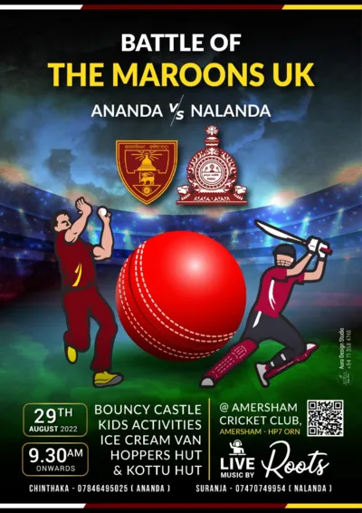 Ananda OBA UK Vs Nalanda OBA UK - Battle of the Maroons UK 2022