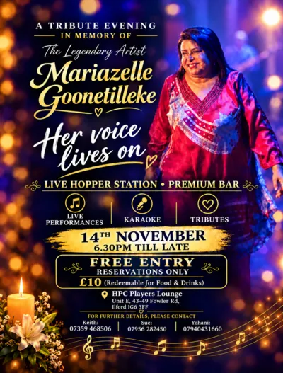 A Tribute Evening in Memory of Mariazelle Goonetilleke