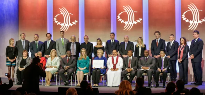 President Rajapaksa joins Hillary Clinton at CGI Annual Meeting-2014‏