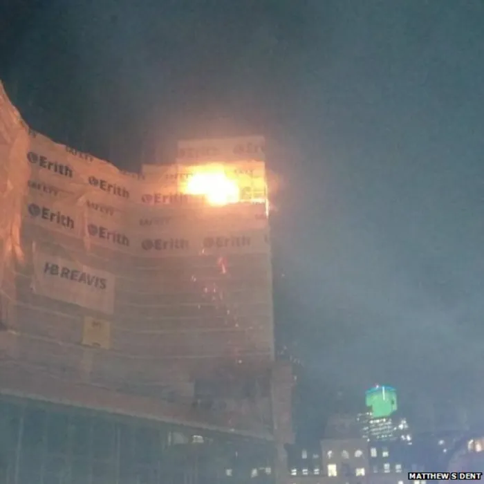 Fire at London Bridge building site