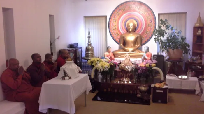 New year blessing ceremony at Jethavana Buddhist Vihara in West midland