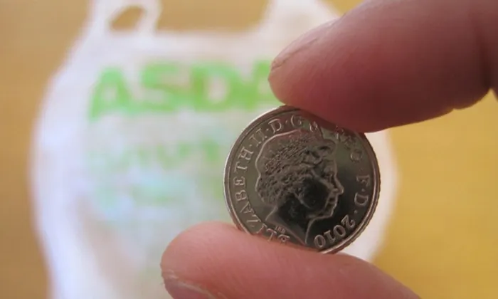 Shops in England introduce 5p plastic bag charge