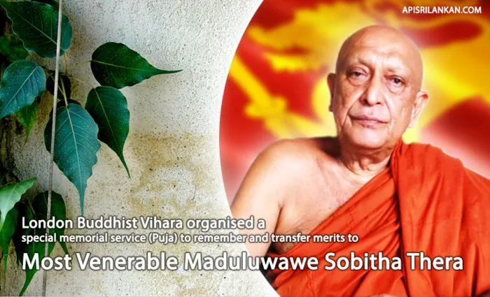 SPECIAL MEMORIAL SERVICE: Most Venerable Maduluwawe Sobitha Thera