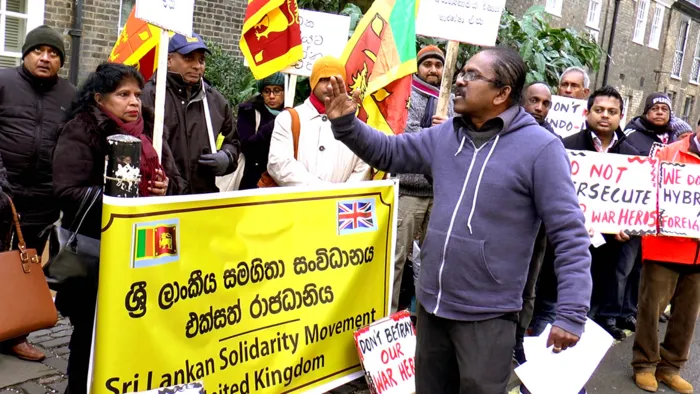Demonstration At the Sri Lanka High Commission by Sri Lankan Solidarity Movement