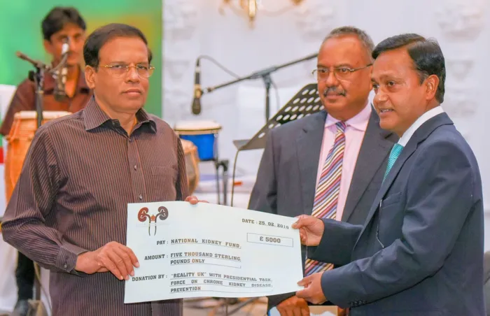 Reality UK donates £5000 (Rs 1 Million) for National Kidney Fund in Sri Lanka