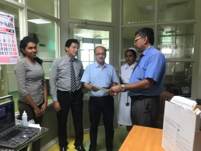 Sri Lanka Leukaemia Foundation (UK) gifts a portable Sonascope worth £11,400 to Maharagama Apeksha National Cancer Hospital