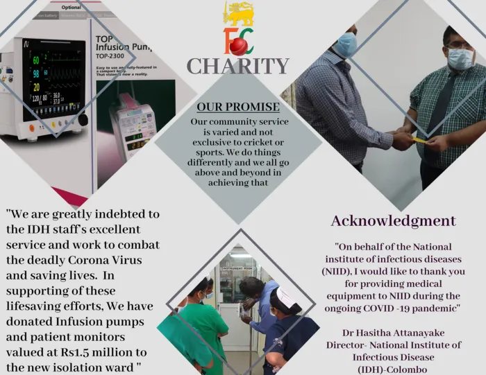 FOC Donates Medical equipment worth Rs 1.5 million to IDH, Colombo
