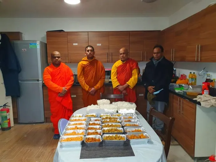 Meals for Covid Sufferers from Birmingham Buddhsit Maha Vihara