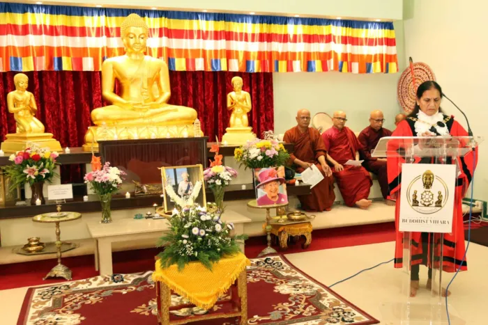 Special Puja at the LBV in remembrance of Her Majesty Queen Elizabeth II and to bless His Majesty King Charles III