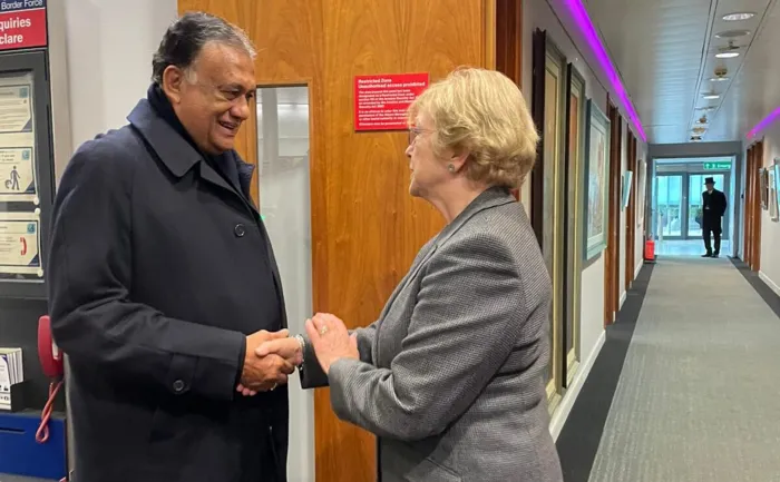 High Commissioner-designate Rohitha Bogollagama arrives in London