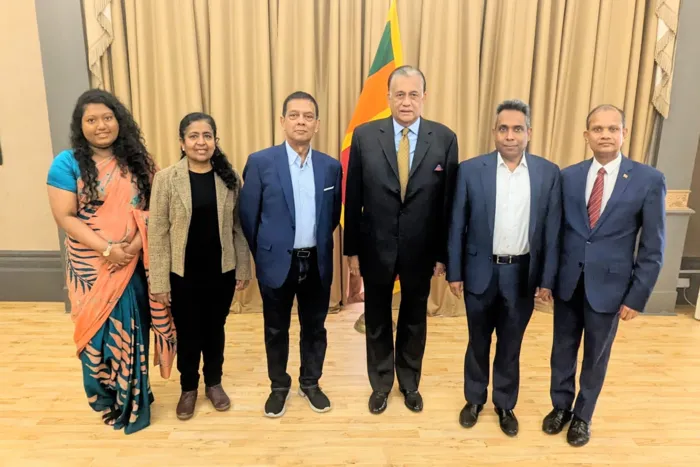 Sri Lanka High Commissioner Rohitha Bogollagama interacts with the Sri Lanka – UK Chamber of Commerce (SLUKCC)