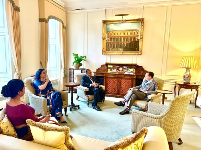 High Commissioner Rohitha Bogollagama met with Mr. Charles Davies, Private Secretary to The Princess Royal