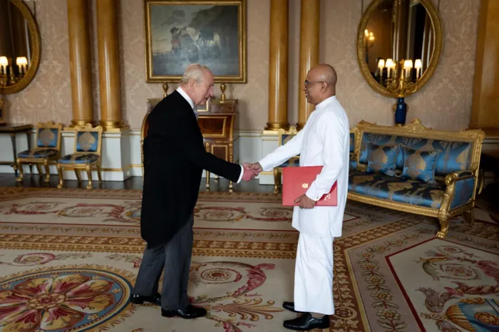 High Commissioner of Sri Lanka to the United Kingdom Nimal Senadheera Presents Credentials to His Majesty King Charles III