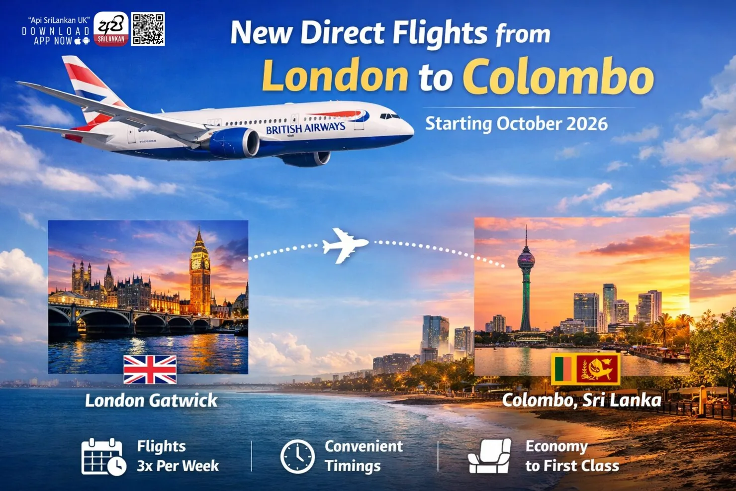 British Airways Launches Direct Flights from London to Colombo ...