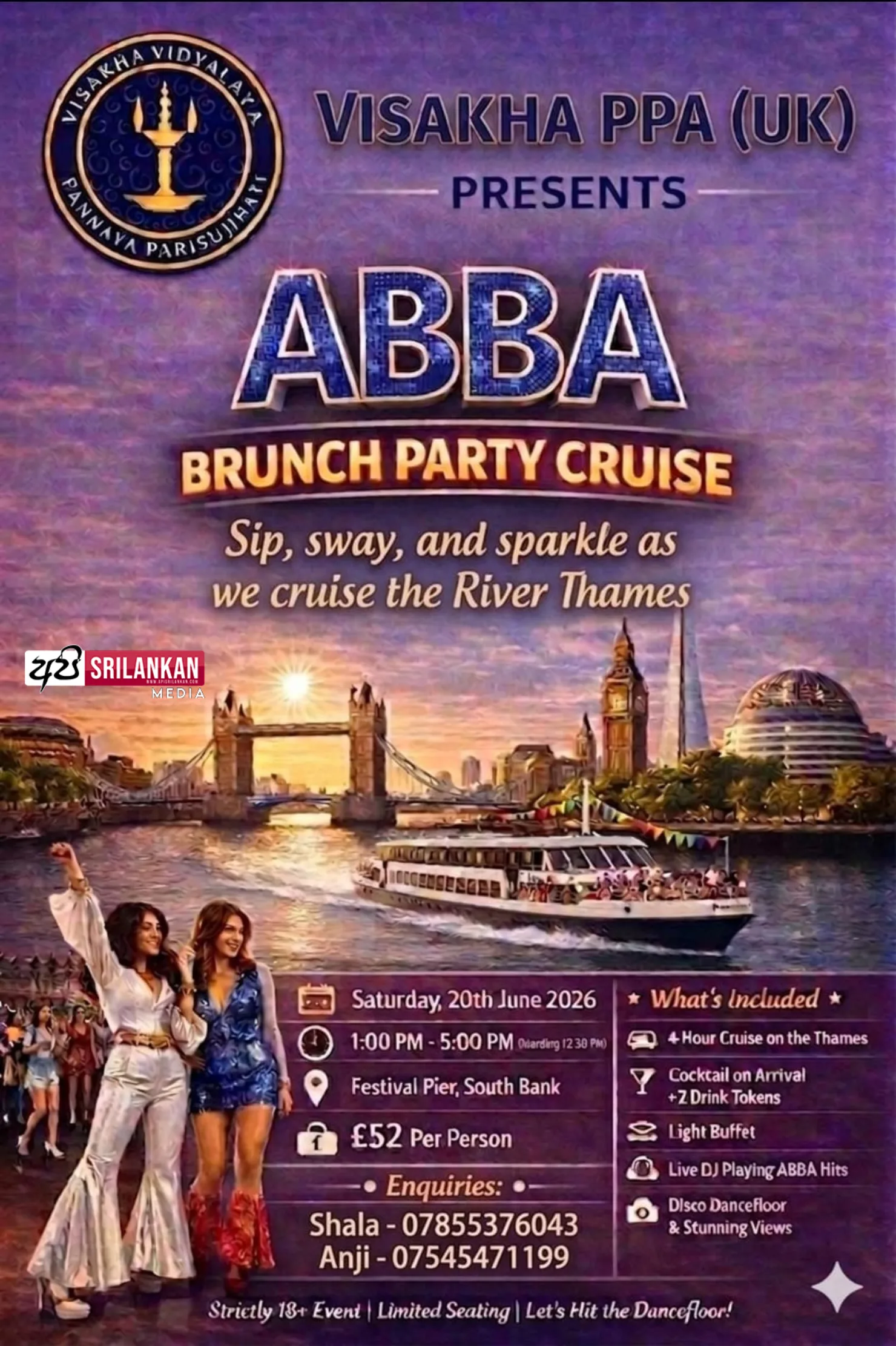 ABBA Brunch Party Cruise - Visakha PPA UK