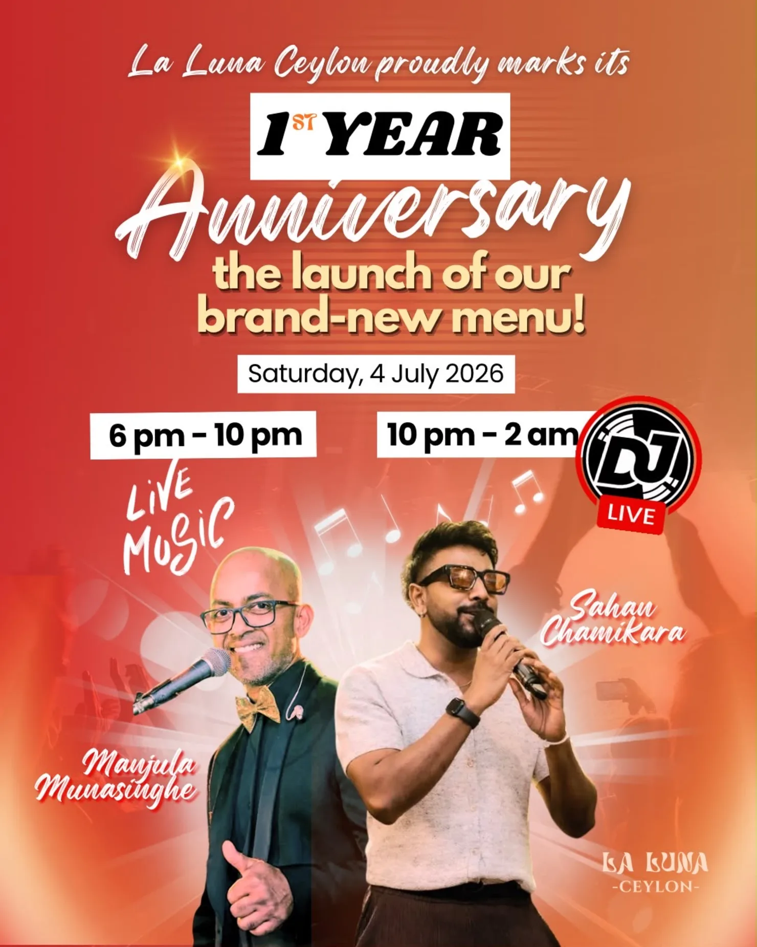 La Luna Ceylon 1st Year Anniversary & Brand-New Menu Launch